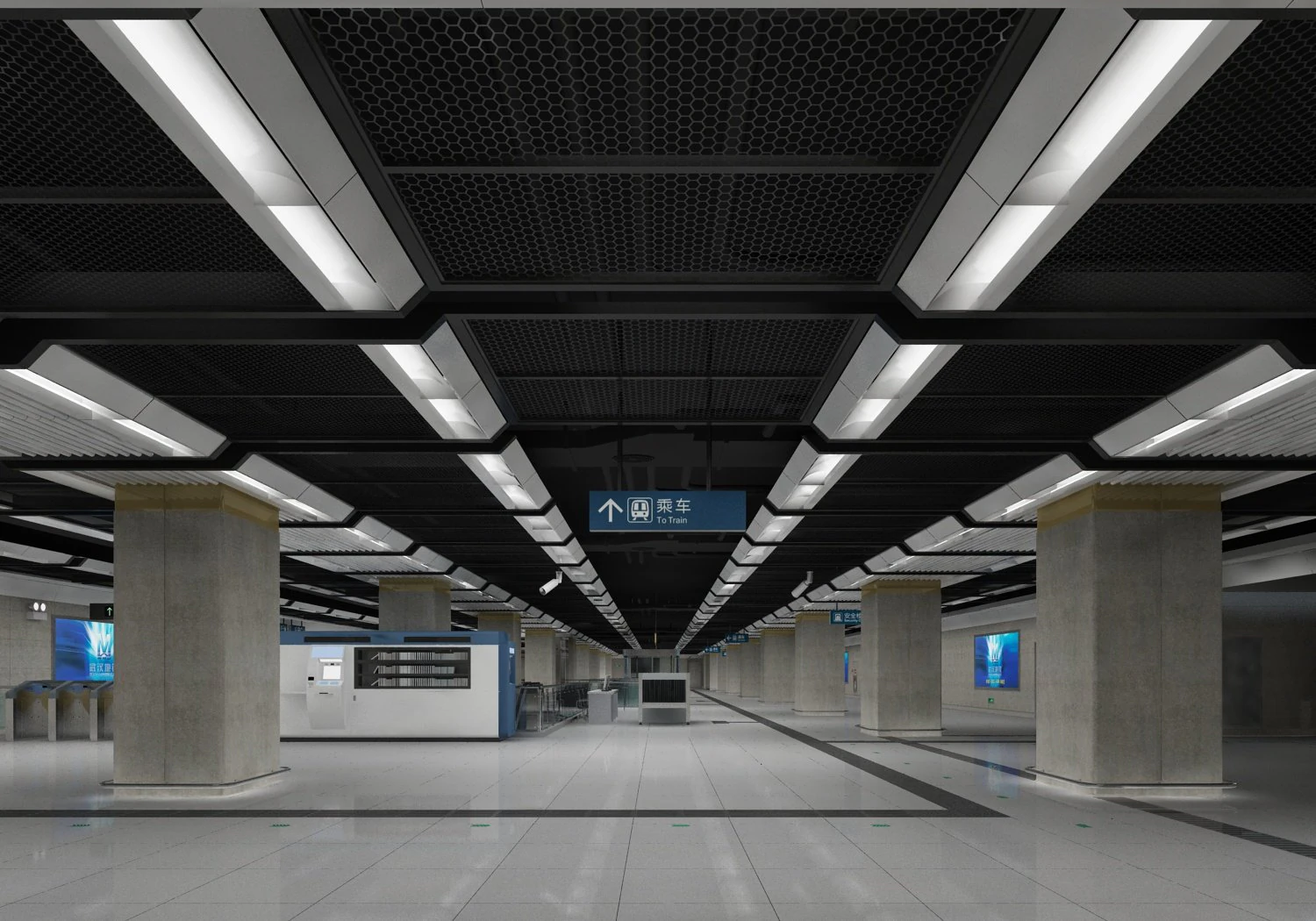subway station 3D Model .c4d .max .obj .3ds .fbx .stl .blend