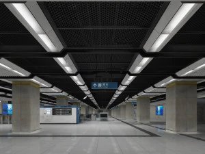 地下鉄の駅 3Dモデル