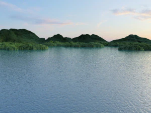 vista al lago Modelo 3D