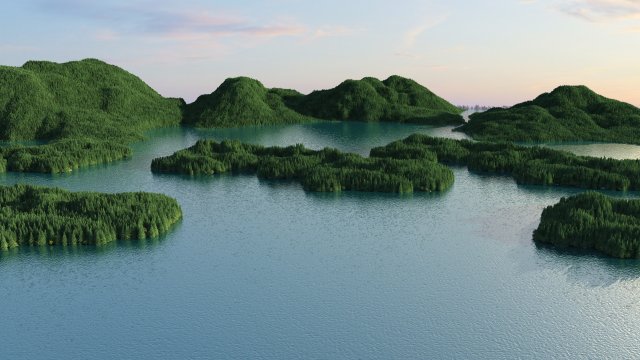 lake view 3D 模型 .c4d .max .obj .3ds .fbx .stl .blend 