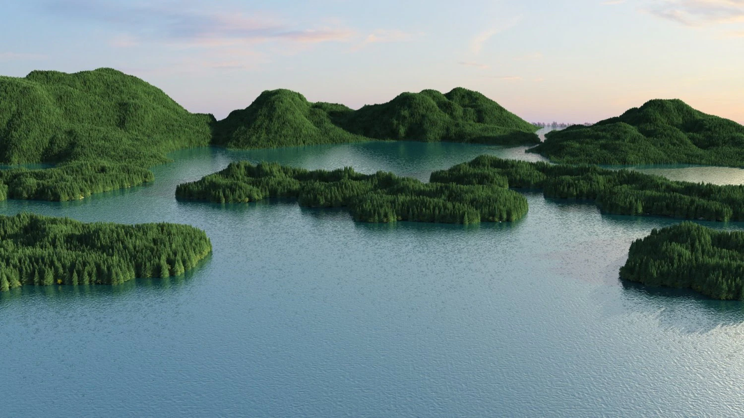 lake view 3D Model .c4d .max .obj .3ds .fbx .stl .blend 