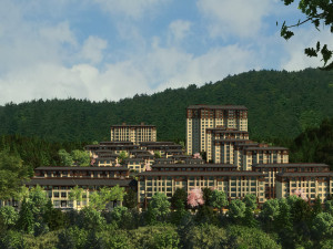 mountain villa Model 3D