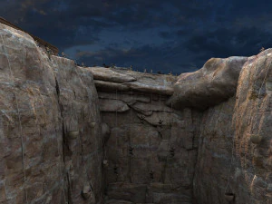 gunung terbuka Model 3D