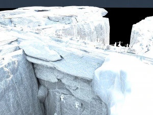 gunung terbuka Model 3D