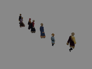 tibetan crowd Modelo 3D
