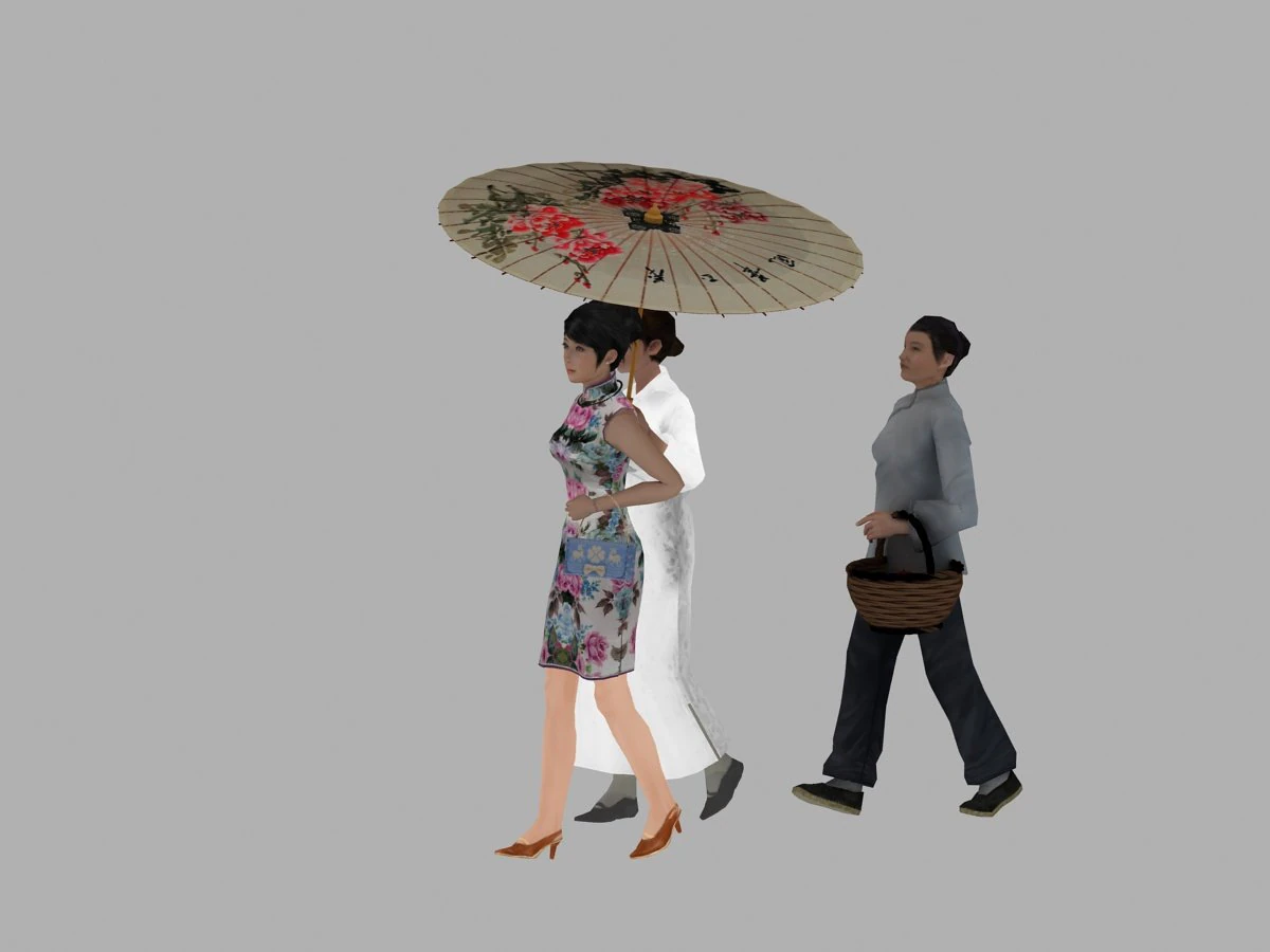 young lady 3D Model .c4d .max .obj .3ds .fbx .stl .blend 