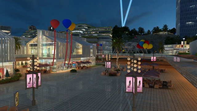 city night scene Modèle 3D .c4d .max .obj .3ds .fbx .stl .blend 