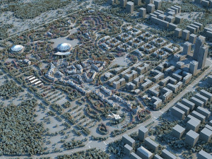 small town 3D 模型