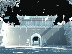 ancient city gate 3D Model
