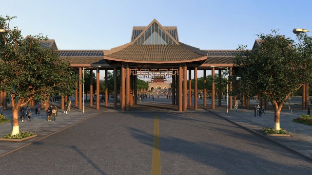 city gate Model 3D .c4d .max .obj .3ds .fbx .stl .blend 
