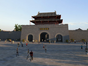 city gate Model 3D