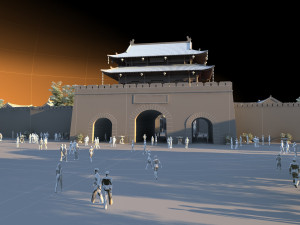 city gate Model 3D