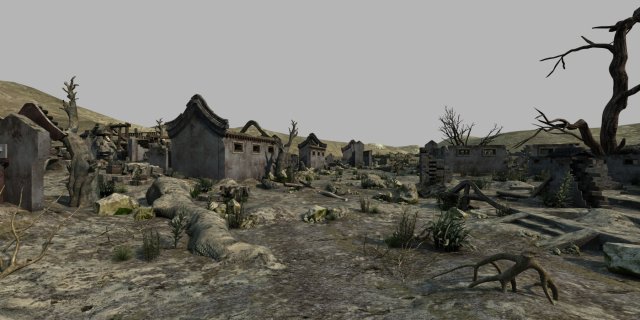 ruins Model 3D .c4d .max .obj .3ds .fbx .stl .blend 