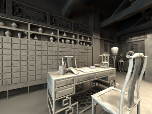 chinese medicine shop 3D Model