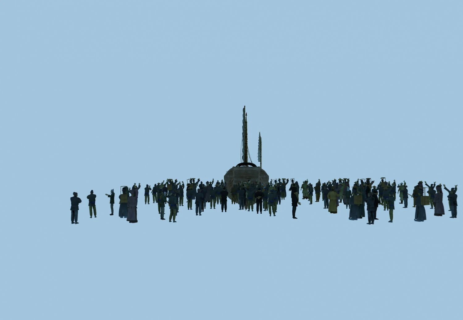 ancient crowd 3D Model .c4d .max .obj .3ds .fbx .stl .blend 
