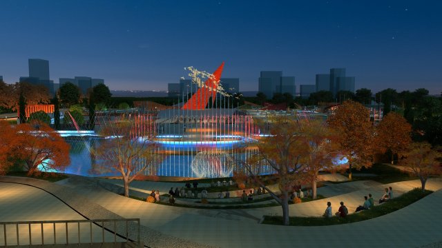 cultural square Modèle 3D .c4d .max .obj .3ds .fbx .stl .blend