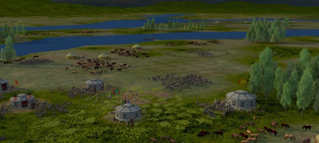 mongolian grassland 3D Модель .c4d .max .obj .3ds .fbx .stl .blend 