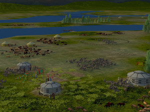 mongolian grassland Model 3D