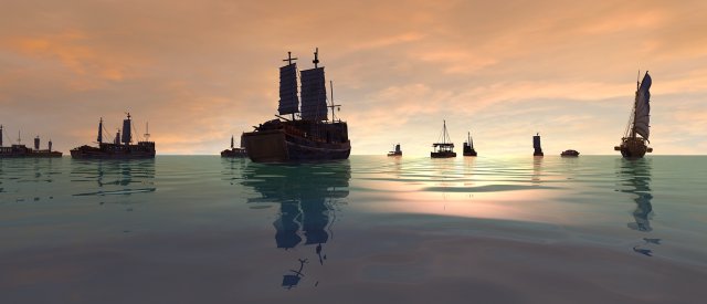 fleet going out to sea 3Dモデル .c4d .max .obj .3ds .fbx .stl .blend 