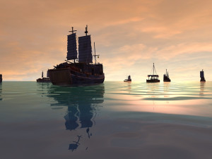 fleet going out to sea 3D Model