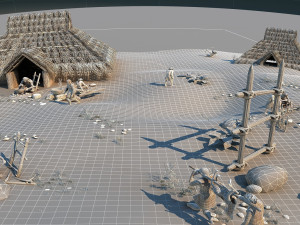 primitive tribe Modello 3D