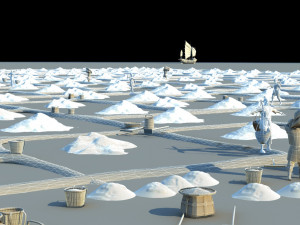 drying salt field 3D Модель