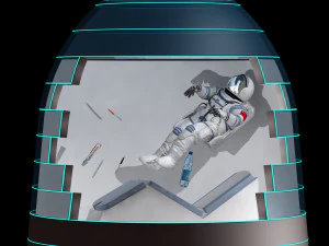 अंतरिक्ष यात्री 3D मॉडल