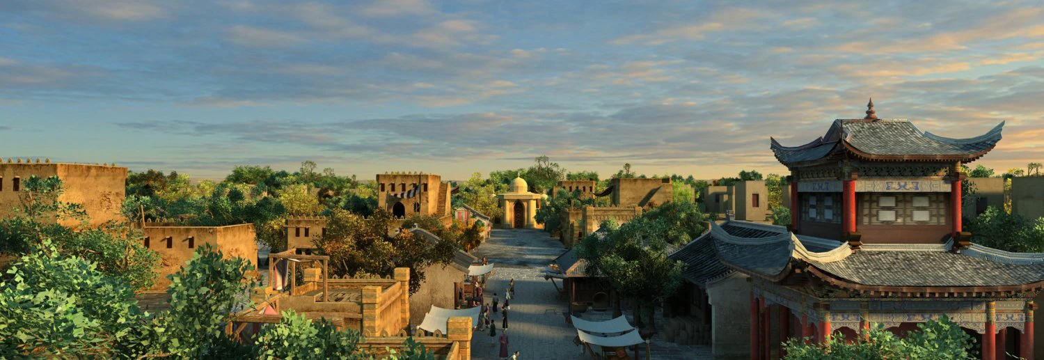 ancient city 3D Model .c4d .max .obj .3ds .fbx .stl .blend 