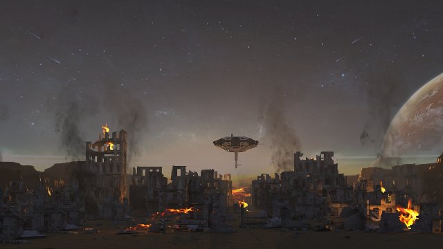 spaceship 3D Model .c4d .max .obj .3ds .fbx .stl .blend 
