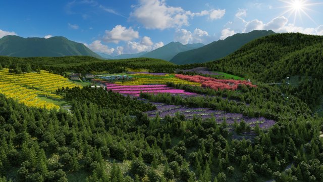 flower valley 3D 모델 .c4d .max .obj .3ds .fbx .stl .blend 