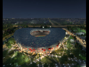 birds nest stadium Model 3D