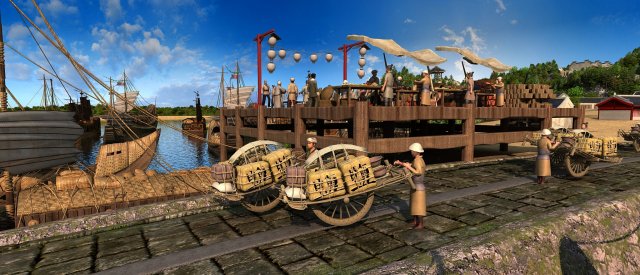 barge train Model 3D .c4d .max .obj .3ds .fbx .stl .blend