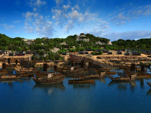 barge train 3D Model