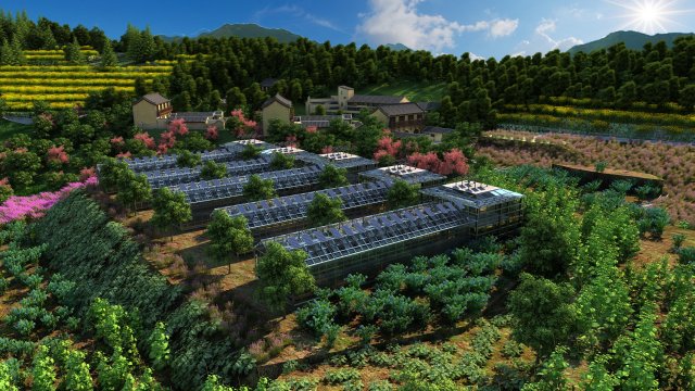 solar greenhouse 3D Model .c4d .max .obj .3ds .fbx .stl .blend 