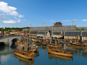 barge train 3D Model