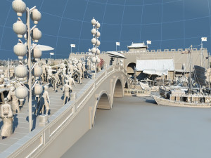 barge train Modelo 3D