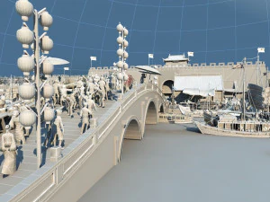 barge train 3D Model