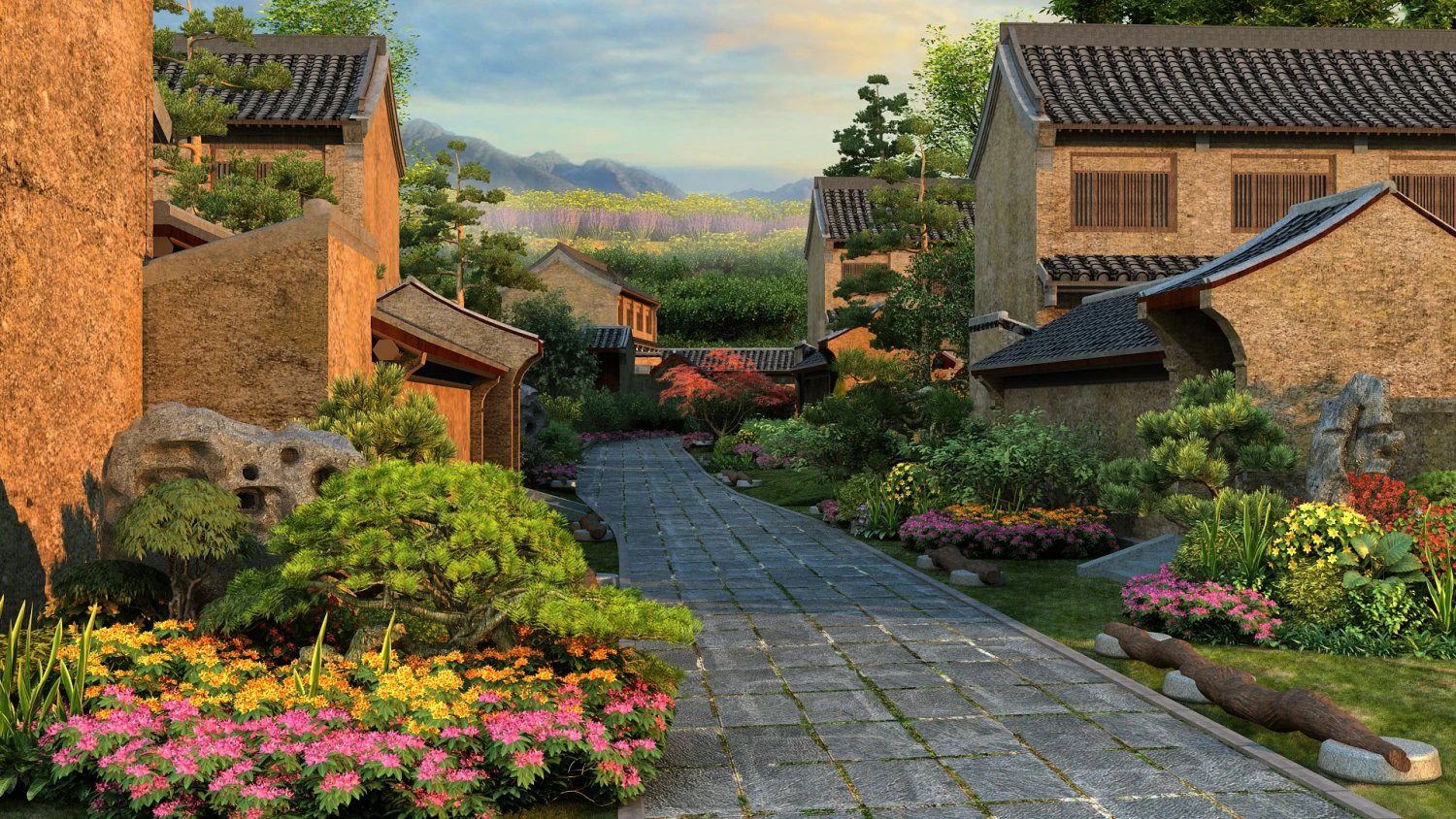 rural 3D Model .c4d .max .obj .3ds .fbx .stl .blend 