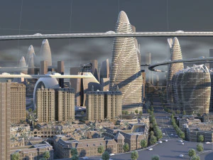 futuristic city 3D Model