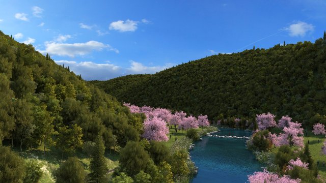 valley 3D Model .c4d .max .obj .3ds .fbx .stl .blend 