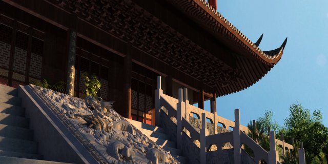 ancient building 3D Модель .c4d .max .obj .3ds .fbx .stl .blend 