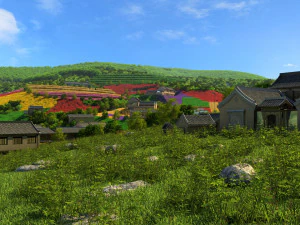 aldeia de montanha Modelo 3D