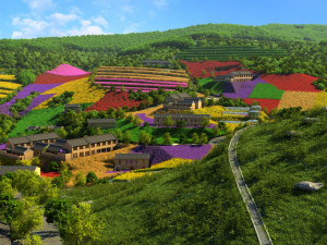 mountain village 3Dモデル