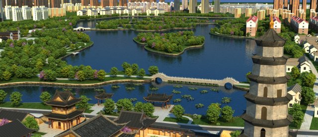 city park 3D Modell .c4d .max .obj .3ds .fbx .stl .blend