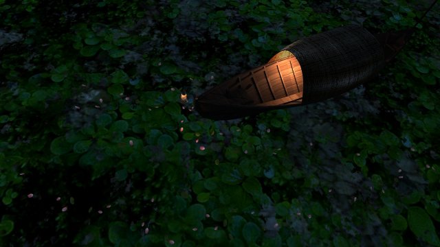 small wooden boat 3D Model .c4d .max .obj .3ds .fbx .stl .blend 