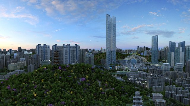 city park Model 3D .c4d .max .obj .3ds .fbx .stl .blend 