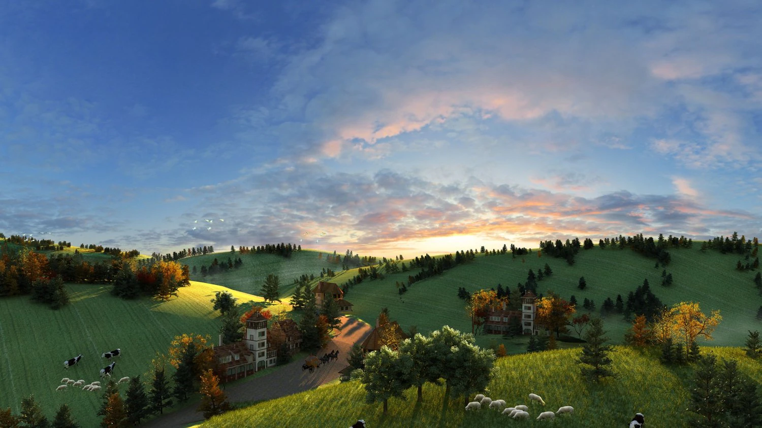 pasture 3D Model .c4d .max .obj .3ds .fbx .stl .blend 