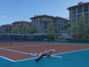 tennis court 3D Model