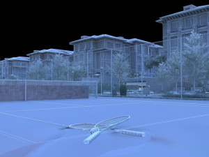 tennis court 3D Model
