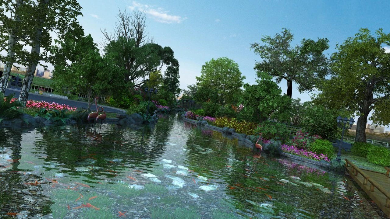 garden 3D Model .c4d .max .obj .3ds .fbx .stl .blend